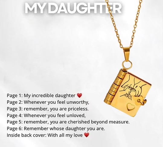 Preliminaryt The Most Beautiful Chapter Book Necklace For Granddaughter and daughter