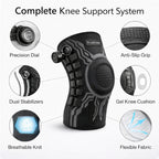 KneeFix Dial Adjustable Knee Brace with Silicone Cushion Support