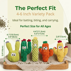 Latetleast Handmade Soft Cactus Kitten Chew Toys with Natural Catnip ( 5pcs )