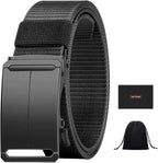 Shoplarke Stretch-Fit Tactical Belt – Ultra-Light Ratchet Web Belt for Outdoor, Work & EDC