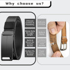 Shoplarke Stretch-Fit Tactical Belt – Ultra-Light Ratchet Web Belt for Outdoor, Work & EDC