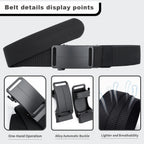 Shoplarke Stretch-Fit Tactical Belt – Ultra-Light Ratchet Web Belt for Outdoor, Work & EDC