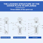 Vexlavoshop Heavy Duty Toilet Seat Fastener Bolt kit