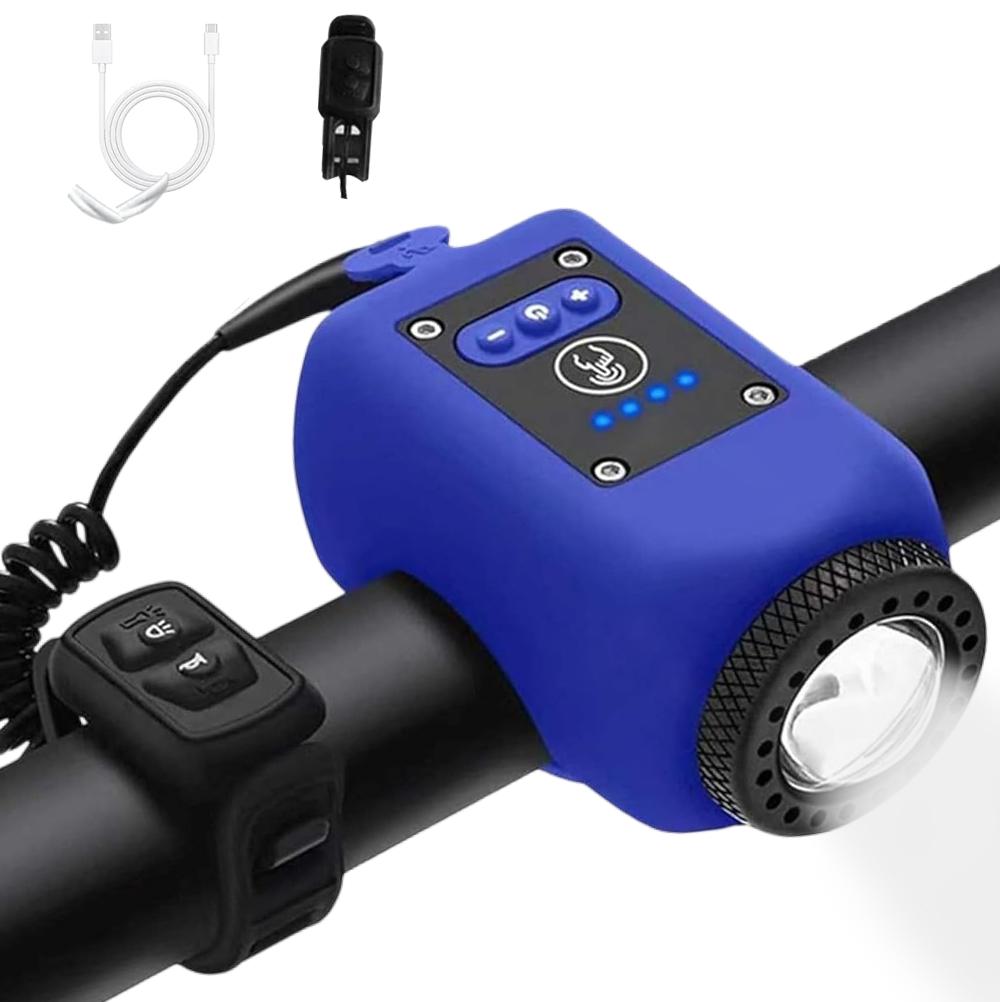 Holiisummer Bike Electronic Horn with Large Range Floodlight