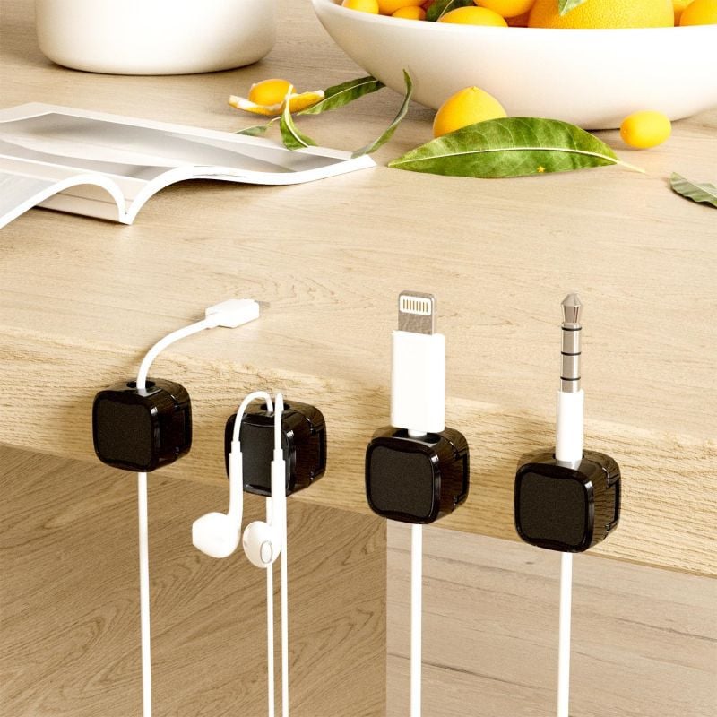Pleteffect Magnetic Cord Organizer, Easy Secure Adhesive Cable Management