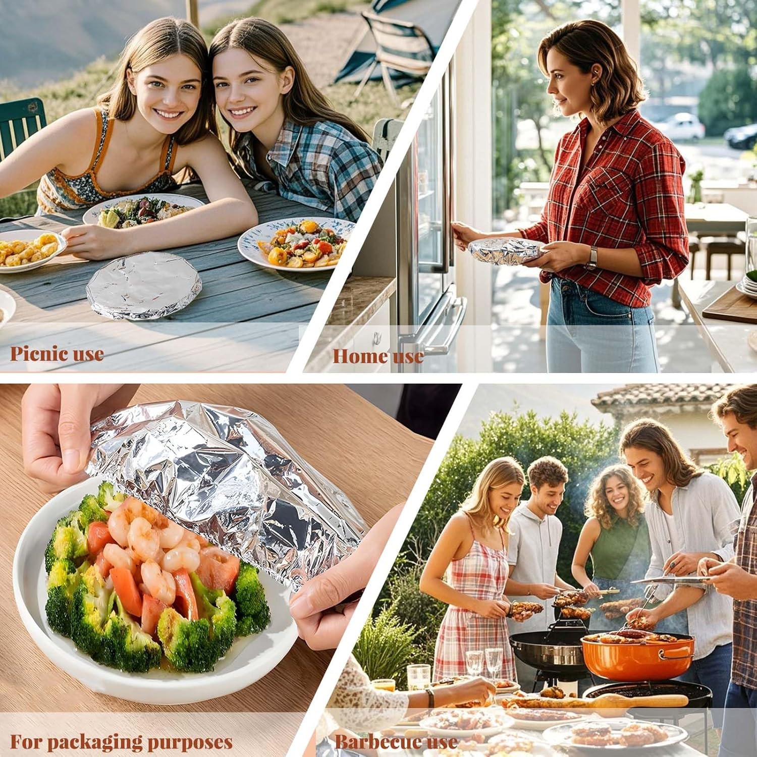 Fvaulity Home dining table & food container aluminum foil heat-retaining cover
