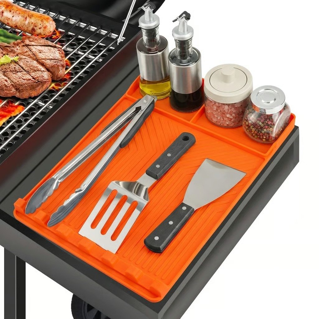 Relativelk Silicone Grill Side Shelf Mat