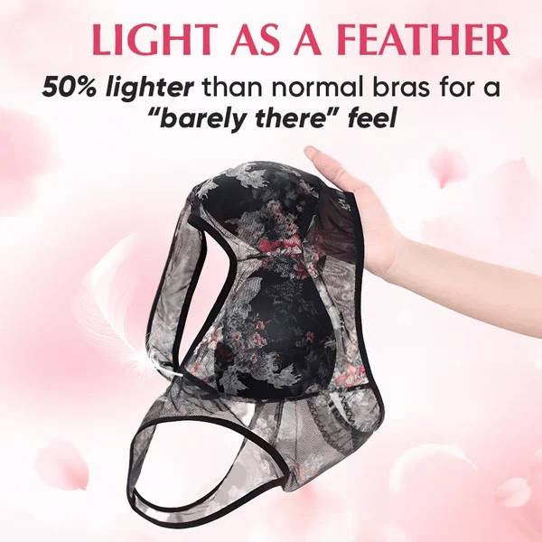Eternipeace Super gather bra, Ice Silk Lace Cooling Comfort Bra