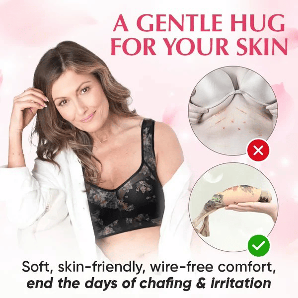 Eternipeace Super gather bra, Ice Silk Lace Cooling Comfort Bra