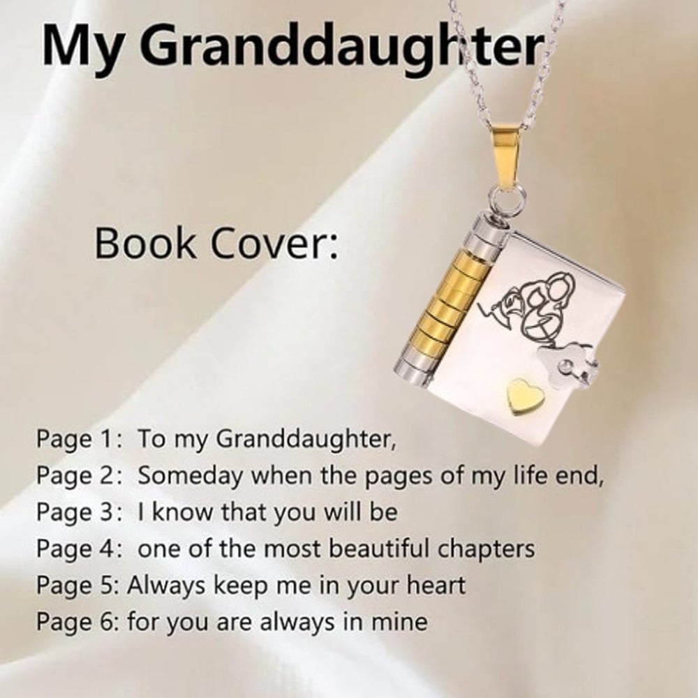 Preliminaryt The Most Beautiful Chapter Book Necklace For Granddaughter and daughter