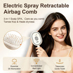 Thetendernorth Essential Oil Mist Comb, Anti-Tangle Electric Massage Brush