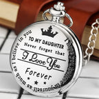 "TO MY SON/ DAUGHTER/ DAD" Quartz Pocket Chain Watch