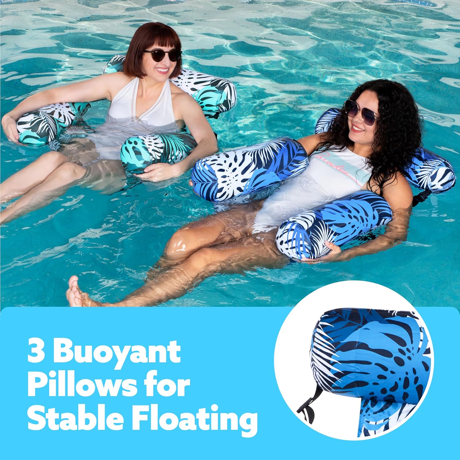 Shoplarke Inflatable Pool Float Chairs