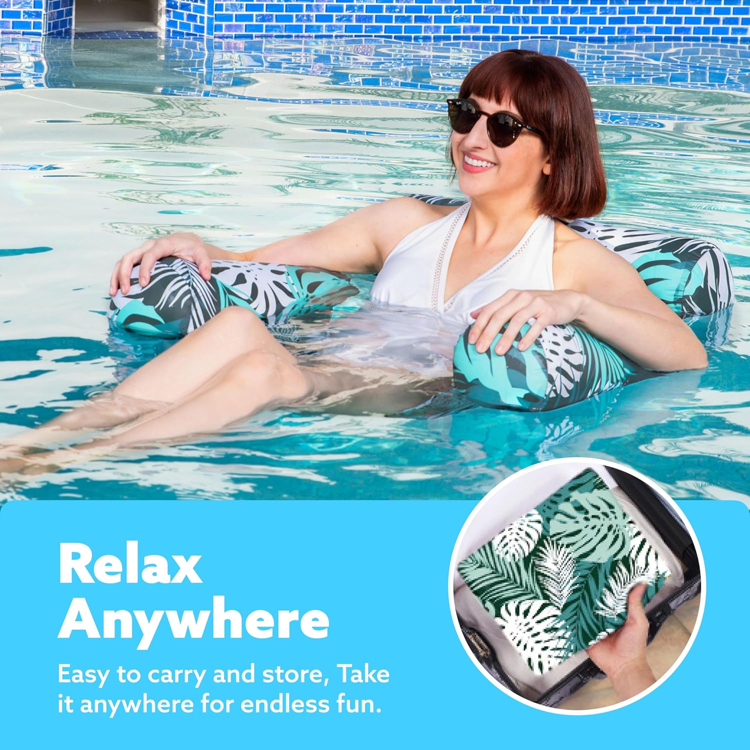 Shoplarke Inflatable Pool Float Chairs