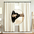 Fvaulity New Self Adhesive Rod Brackets, No Drill Needed Curtain Rod Holders