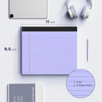 Prefermight Office Pop! Wide Legal Pad – Colorful, Landscape, Double Ruling, 30 Easy‑Tear Sheets