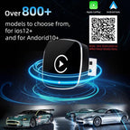 2-in-1 Adapter: Wireless CarPlay & Android Auto