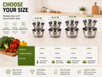 Uspoplarshop 3-in-1 Stainless Steel Grater Bowl & Colander Set