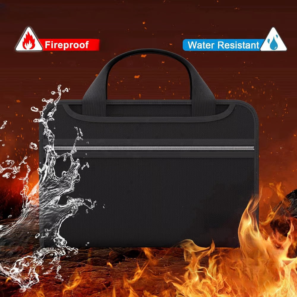 Large Capacity A4 Fireproof File Folder with Handle