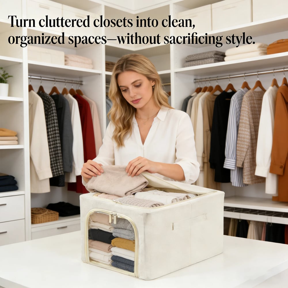 Atsworkshop Extra-Large Foldable Fabric Storage Bins 4