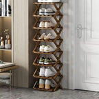 Doresty Wooden Collapsible Shoes Shelf: Space-Saving & Practical Design