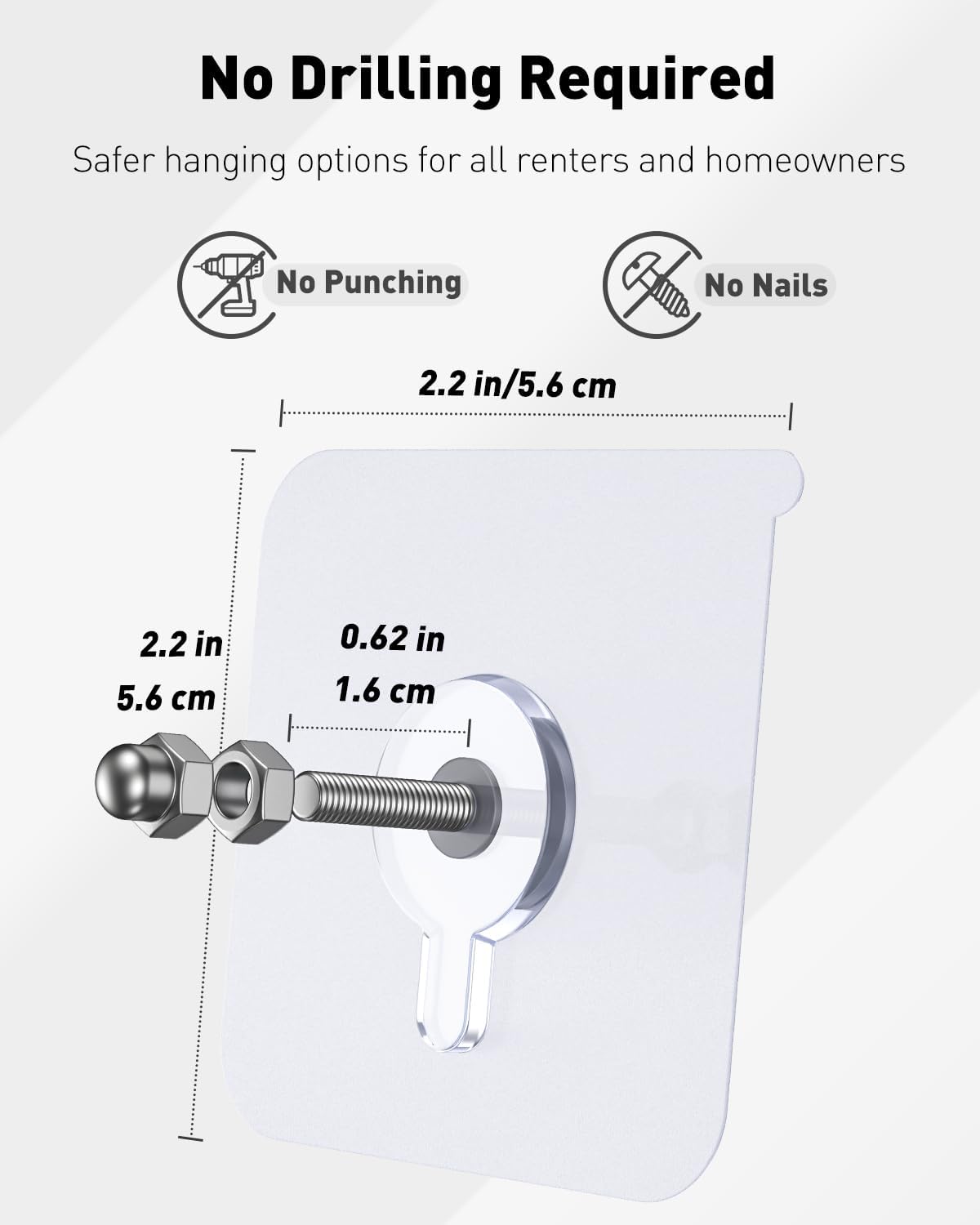 Converisely Non-Trace Screw Hook Stickers 2