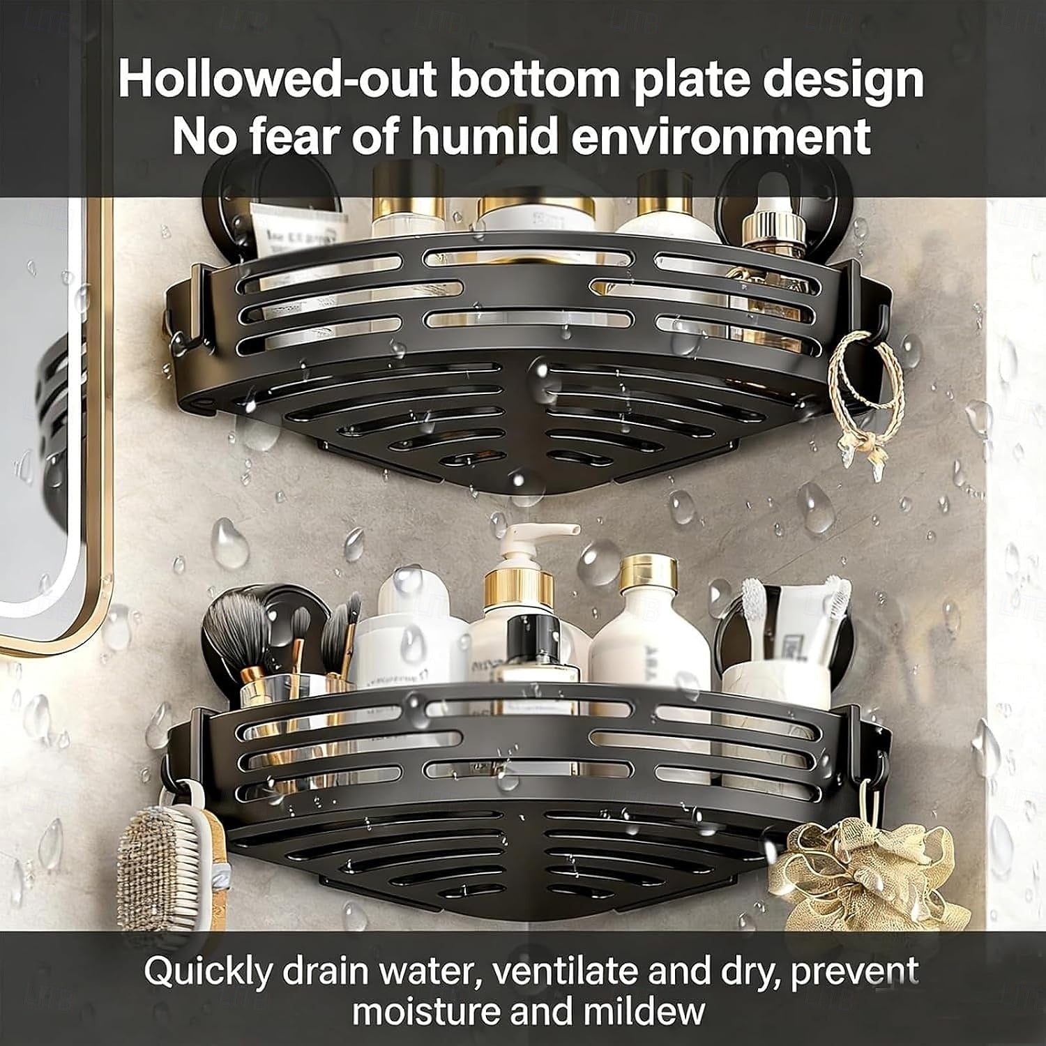 Triangle Suction Cup Shower Caddy