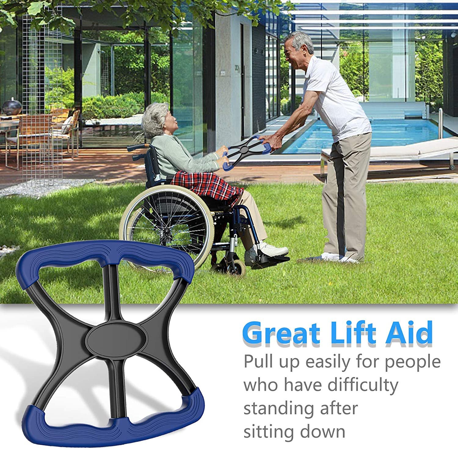 Elderlyfy Standing Aid and Handicap Bar with No-Slip Grip Handles