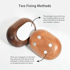 Feylona Wooden Door Chime – Handmade Walnut & Brass Door Opening Bell for Home Decor - backside
