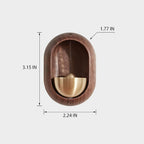 Feylona Wooden Door Chime – Handmade Walnut & Brass Door Opening Bell for Home Decor - size