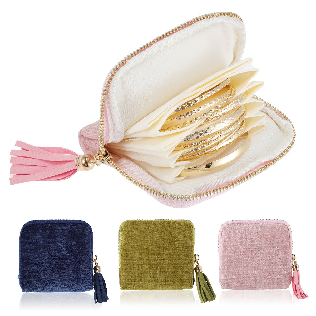 Tranqusy Jewelry Zippered Pocket Case