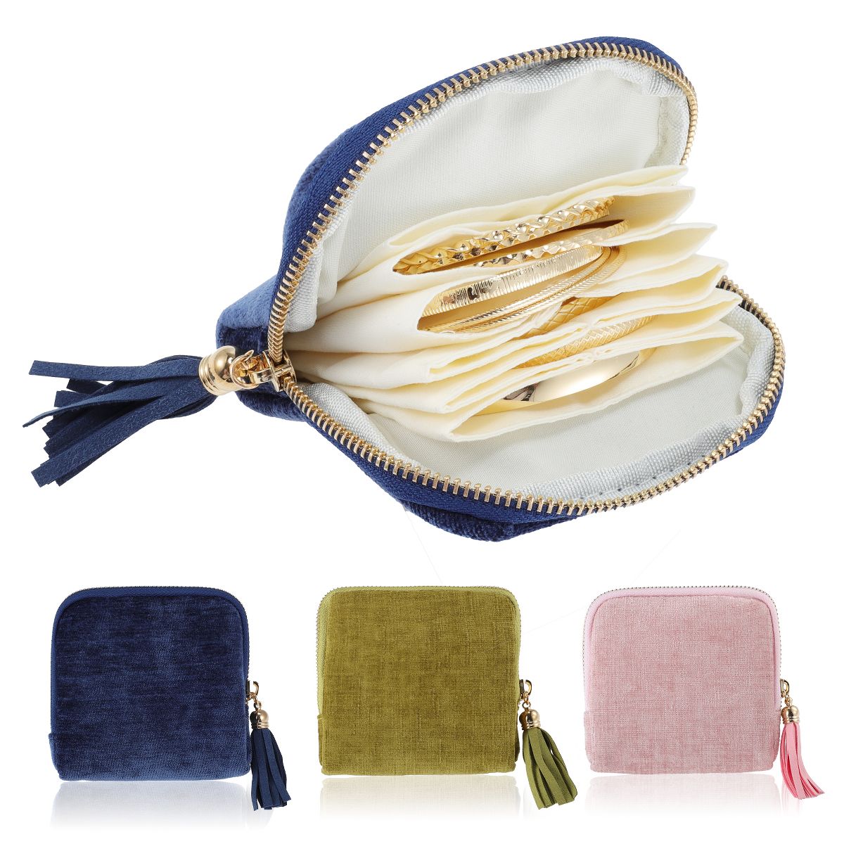 Tranqusy Jewelry Zippered Pocket Case