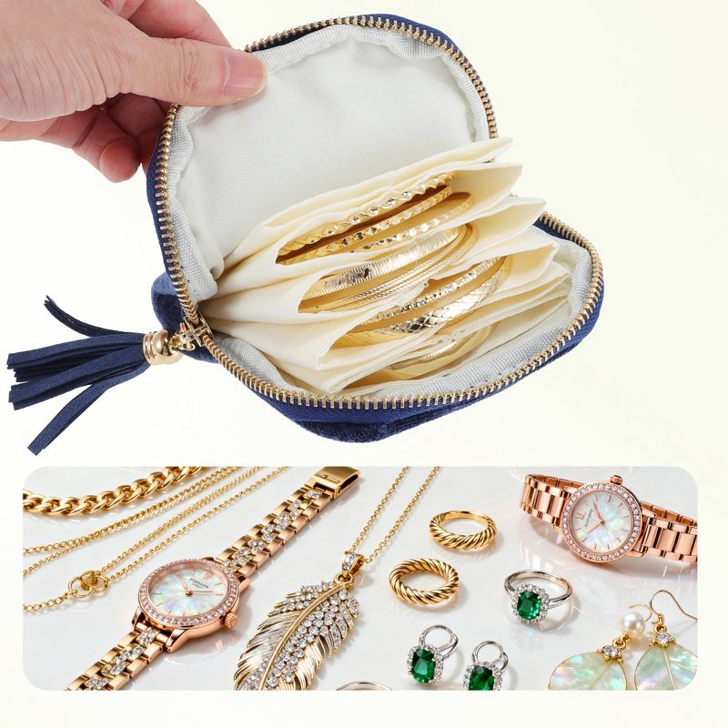 Tranqusy Jewelry Zippered Pocket Case