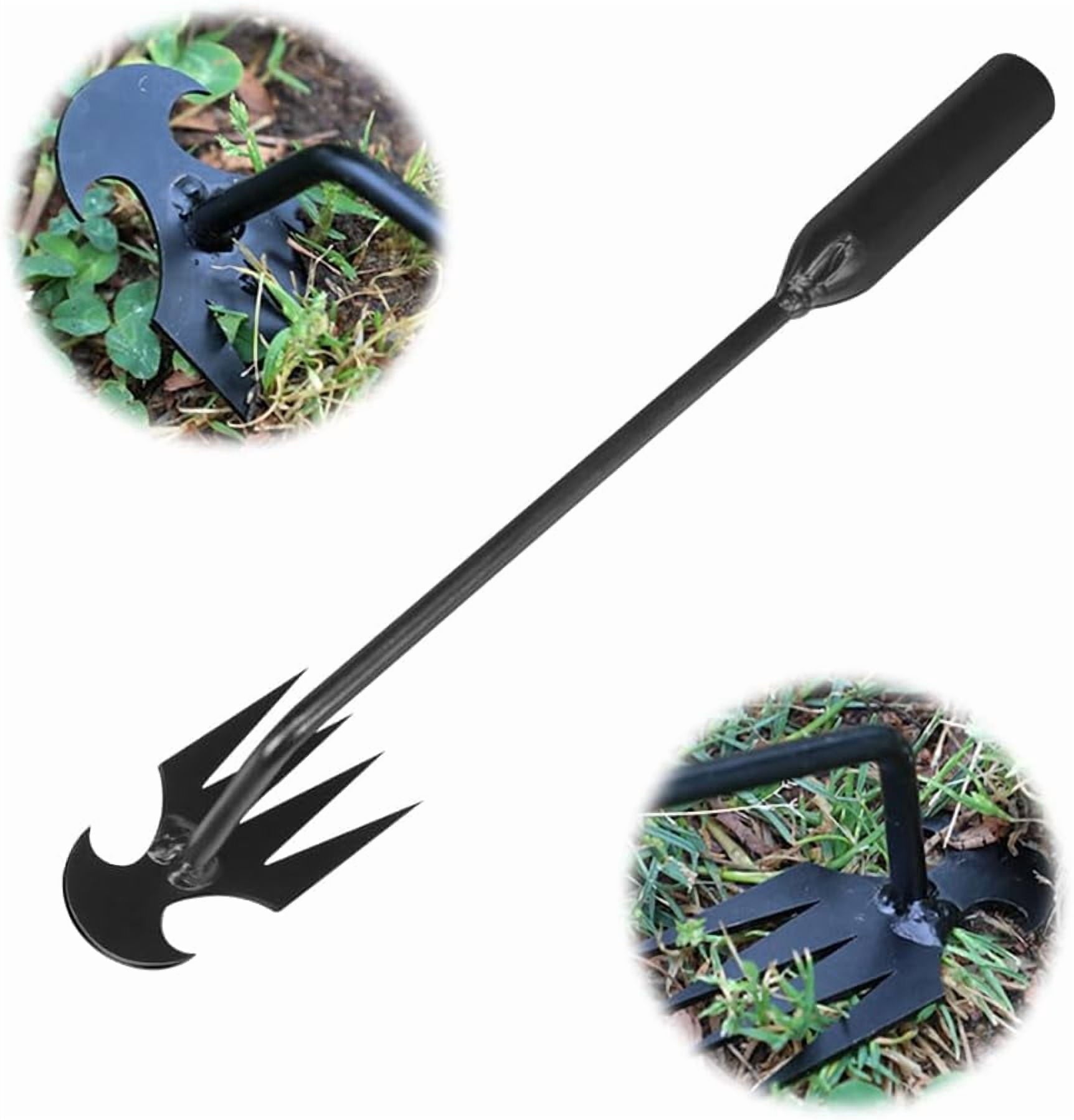 Gardinea Weed Pulling Tool Uprooting Weeding Tool, Multifunctional Weeder Puller Tool with 4 Teeth