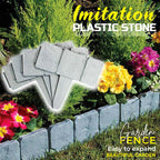 Greplant Imitation Stone Garden Fence No-Dig Border Stakes 2