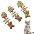 Hotjoiestore Catnip & Silvervine Chew ( 3pcs ) - Edible Dental Chew Toys for Cats/Kittens, with Catnip/Silvervine/Gall Fruit, Interactive for Indoor Cats