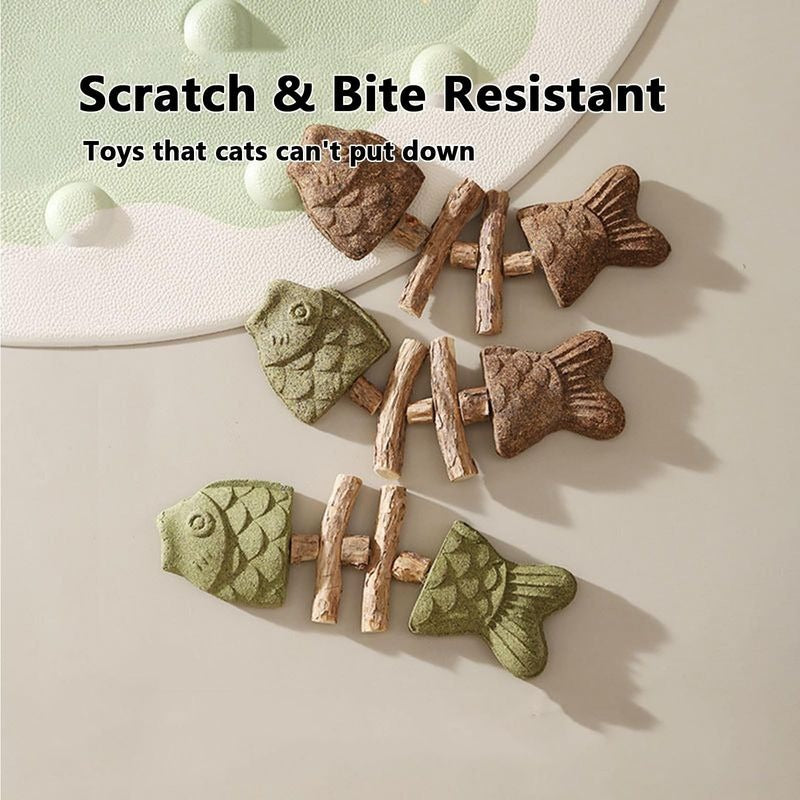 Hotjoiestore Catnip & Silvervine Chew ( 3pcs ) - Edible Dental Chew Toys for Cats/Kittens, with Catnip/Silvervine/Gall Fruit, Interactive for Indoor Cats 5