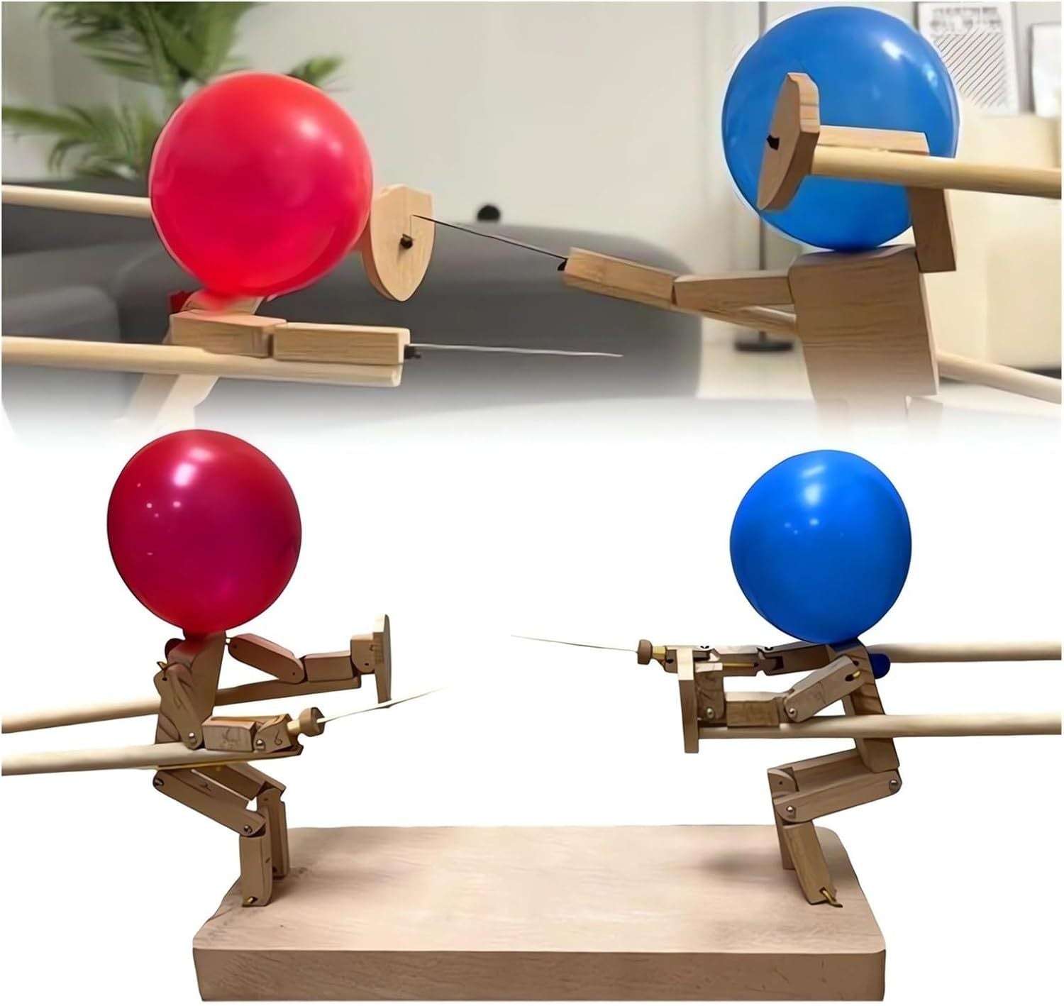 Jollyjute Handmade Wooden Fencing Puppets