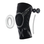 KneeFix Dial Adjustable Knee Brace with Silicone Cushion Support - black