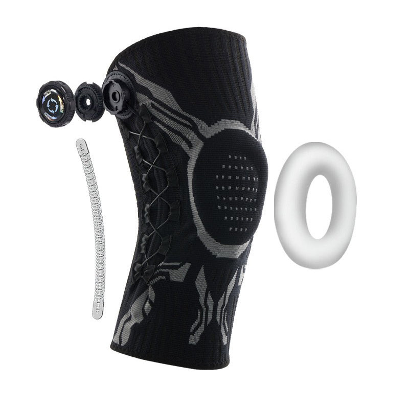KneeFix Dial Adjustable Knee Brace with Silicone Cushion Support - black 2