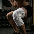 KneeFix Dial Adjustable Knee Brace with Silicone Cushion Support - white