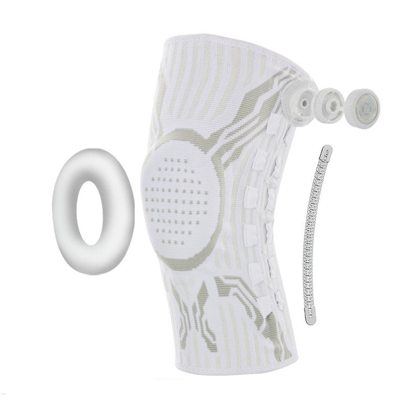 KneeFix Dial Adjustable Knee Brace with Silicone Cushion Support - white 2