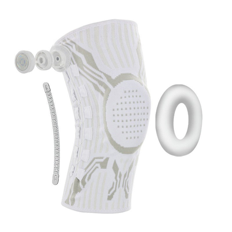 KneeFix Dial Adjustable Knee Brace with Silicone Cushion Support - white 3