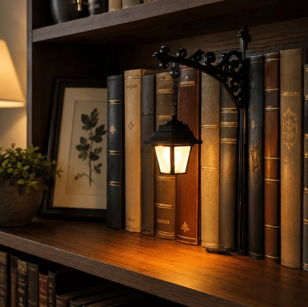 Krejova Mini Bookshelf Lamp - Library Lantern