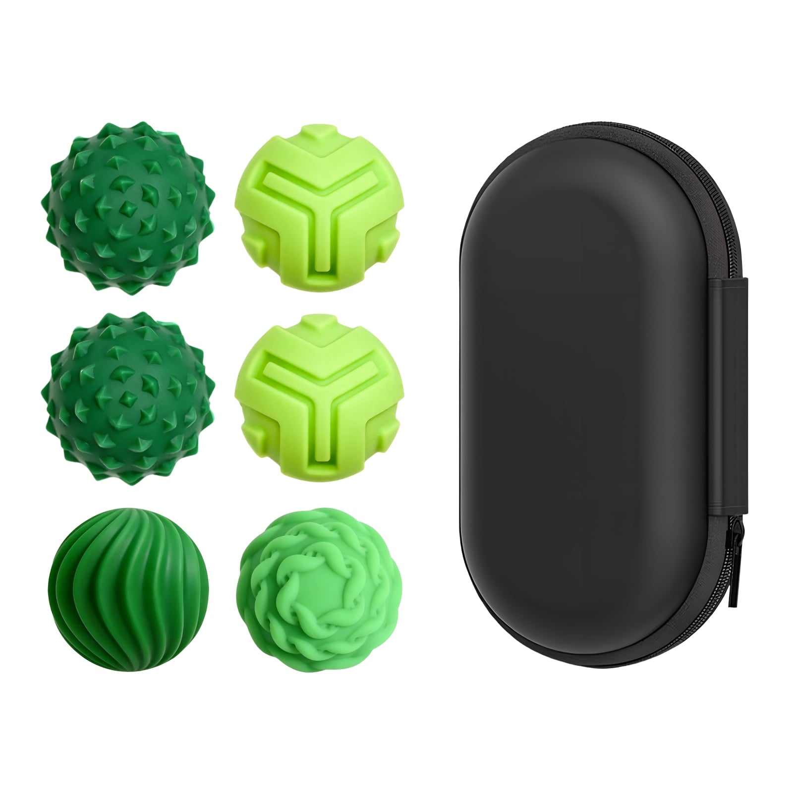 ClickiKeys Magnetic Silent Fidget Balls 6 Pack - Soft Silicone Sensory Toys for Teens & Adults - Silent Stress Relief