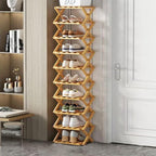 Doresty Wooden Collapsible Shoes Shelf: Space-Saving & Practical Design