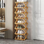 Doresty Wooden Collapsible Shoes Shelf: Space-Saving & Practical Design