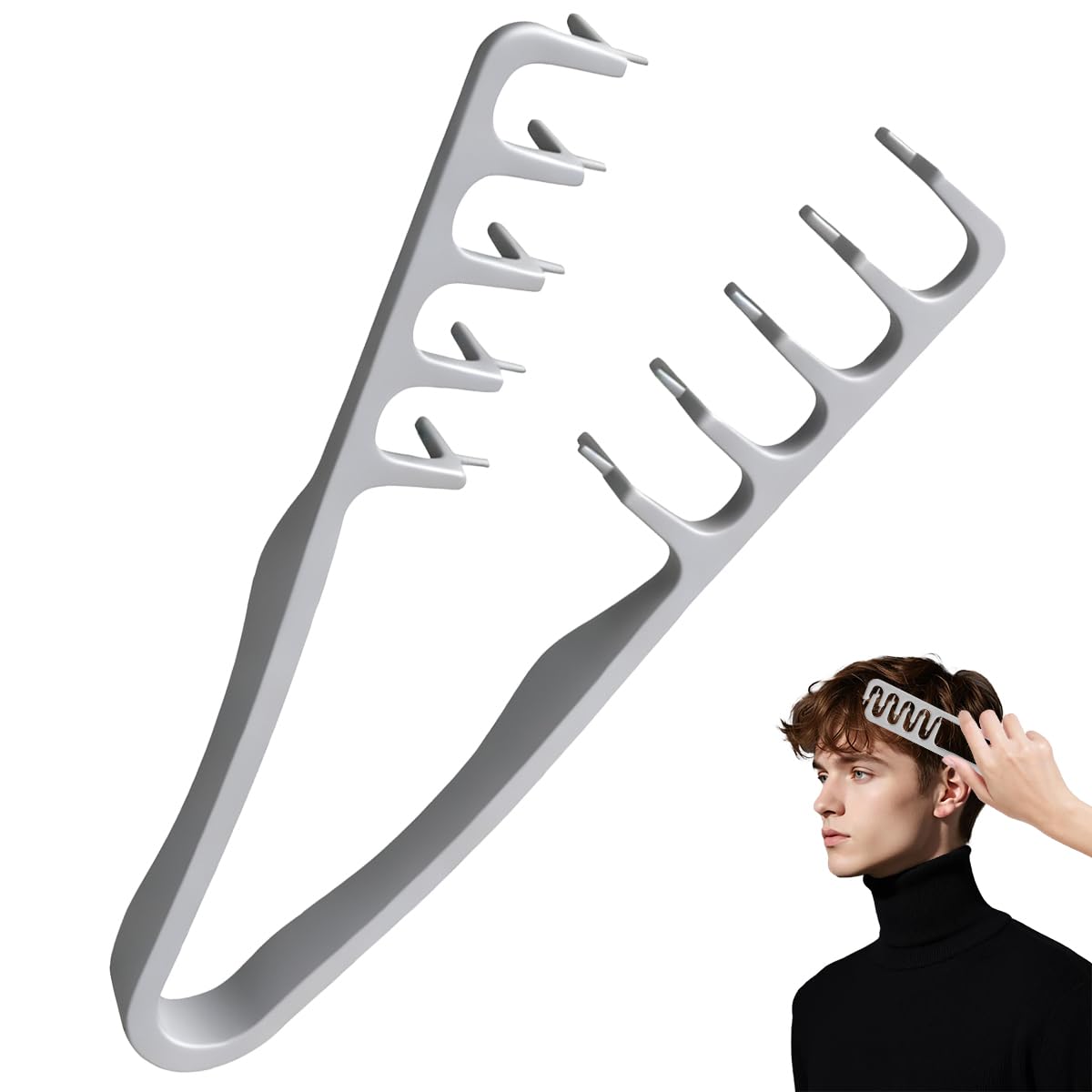 Doresty Voluminous Wide-toothed Hair Comb Men's Fluffy Texture