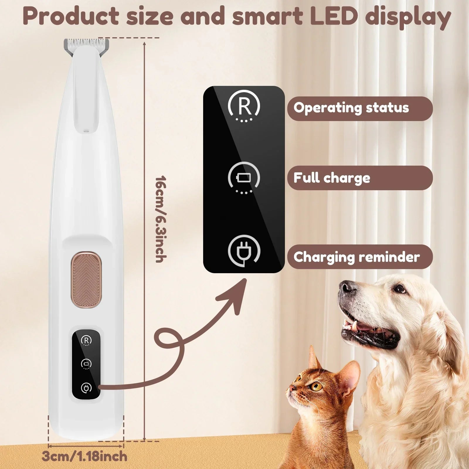 Pets Atelier | LED Pet Trimmer – Safe Grooming