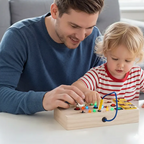 Montessori Wooden LED Busy Switch Board
